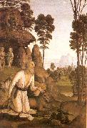 PERUGINO, Pietro St. Jerome in the Wilderness Spain oil painting artist